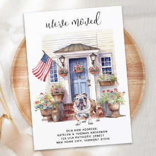 Engelsk Bulldog Patriotic Personlig Hund Flytta Meddelande