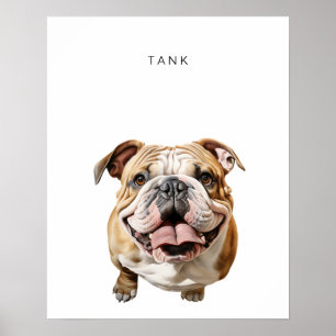 Engelsk Bulldog Personlig Utskrift Poster