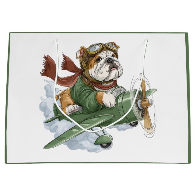 Engelsk Bulldog Pilot Flygplan (Framsidan)