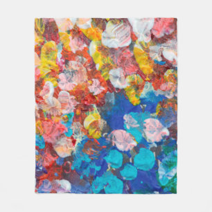 Engelsk bulldog porträtt intellektuell konst,graff fleecefilt