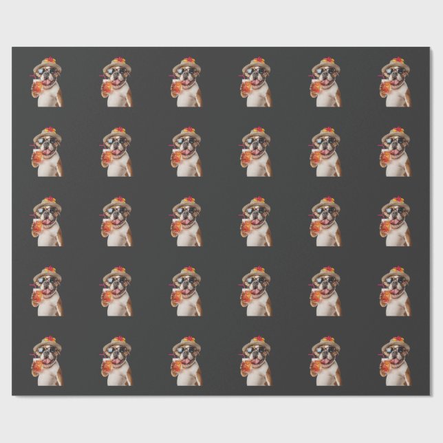 Engelsk Bulldog Presentpapper (Platt)