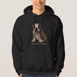 Engelsk bulldog Puppy Färg Silohuette Hoodie