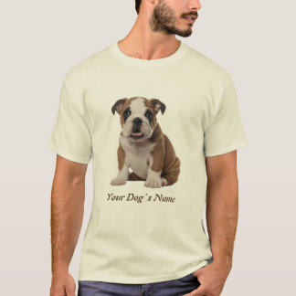 Engelsk bulldog Puppy Färg Silohuette T Shirt
