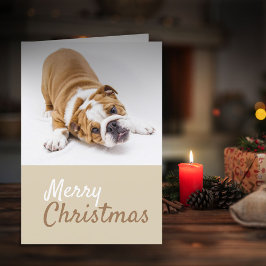 Engelsk bulldog Puppy Photo Anpassningsbar Helgkort