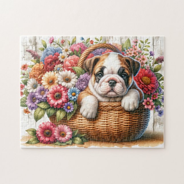 Engelsk Bulldog Pussel (Horisontell)