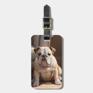 Engelsk Bulldog Resväskemärke Bagagebricka