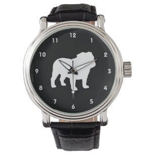 Engelsk Bulldog Siluett Armbandsur