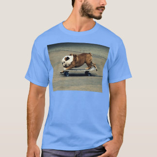 Engelsk bulldog Skateboarding T Shirt