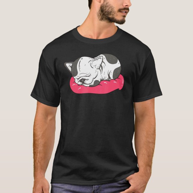 Engelsk bulldog Sleeping Bulldog Pajama Bulldog 2 T Shirt (Framsida)