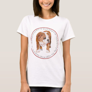 Engelsk Bulldog Tänker Stort T-shirt