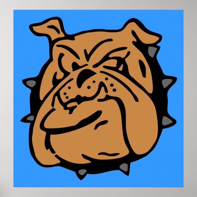 Engelsk Bulldog-Tecknad Poster (Framsidan)