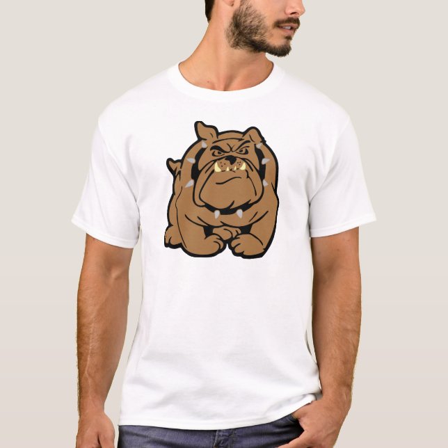 Engelsk Bulldog-Tecknad T Shirt (Framsida)
