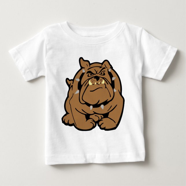 Engelsk Bulldog-Tecknad Tee Shirt (Framsida)