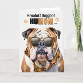 Engelsk bulldog Underbarare HuMOM Mors dag Helgkort
