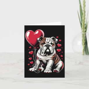 Engelsk Bulldog Valentindagen Hundägare Valentin Kort