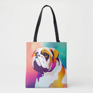 Engelsk Bulldog Vild Nature Animal Painting Tygkasse