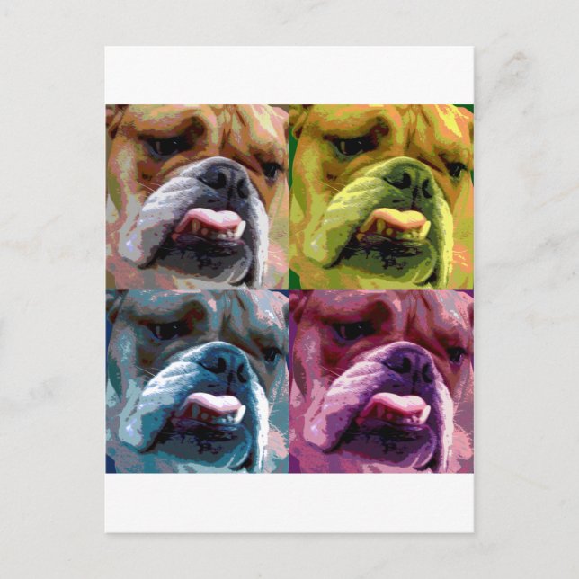 Engelsk bulldog vykort (Framsida)