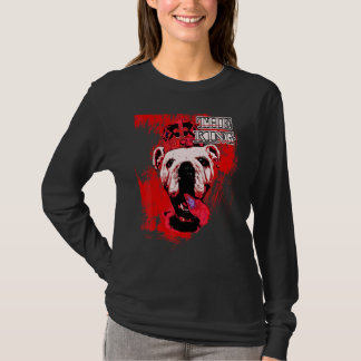 Engelsk bulldog with Krona Hundar Motif T Shirt