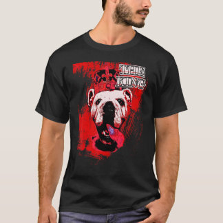 Engelsk bulldog with Krona Hundar Motif T Shirt