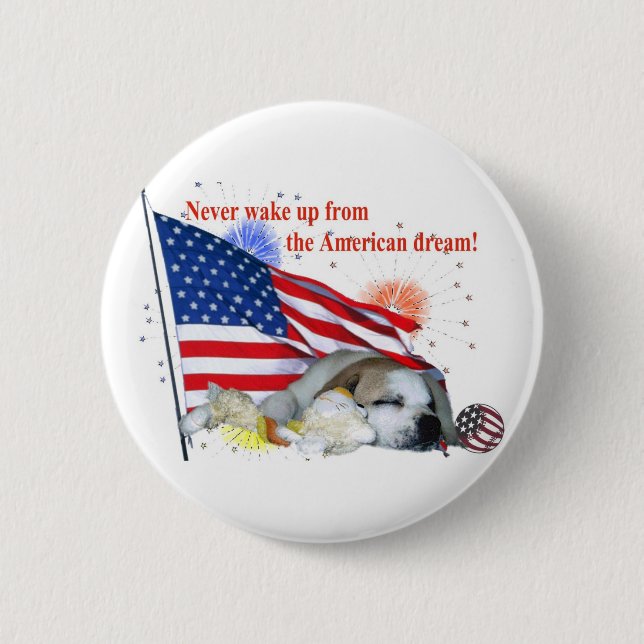 Engelsk bulldogg - amerikanska drömmen knapp (Framsida)
