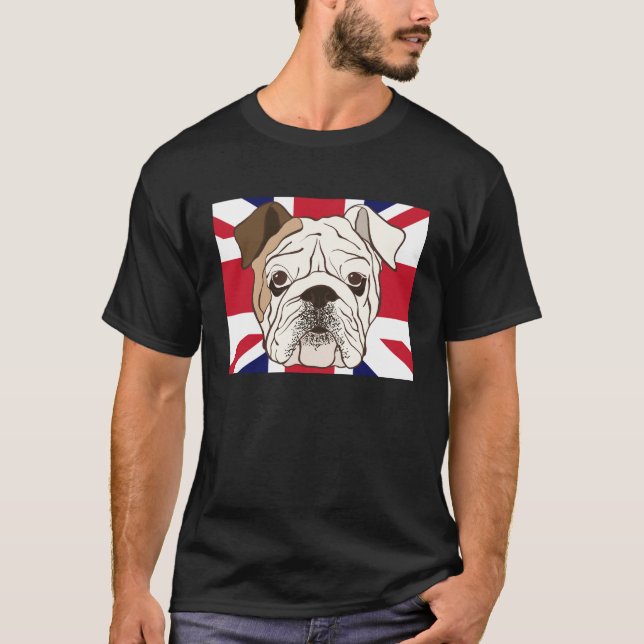 Engelsk bulldogg & fackliga jackmanar utslagsplats t shirt (Framsida)