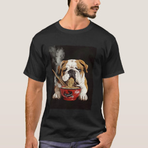 Engelsk Bulldogg Hund Ramen T Shirt