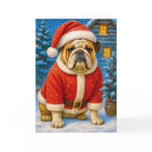 Engelsk Bulldogg Julkort