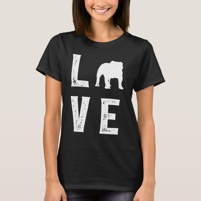 Engelsk bulldogg Kärlek  1 T Shirt (Framsida)