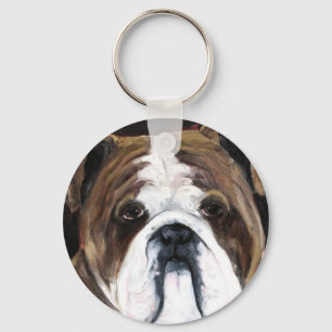 Engelsk bulldogg Keychain Nyckelring