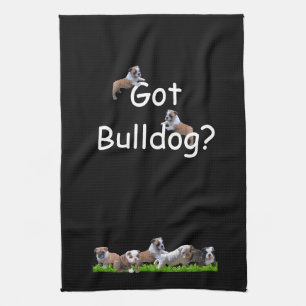 Engelsk bulldogg kökshandduk