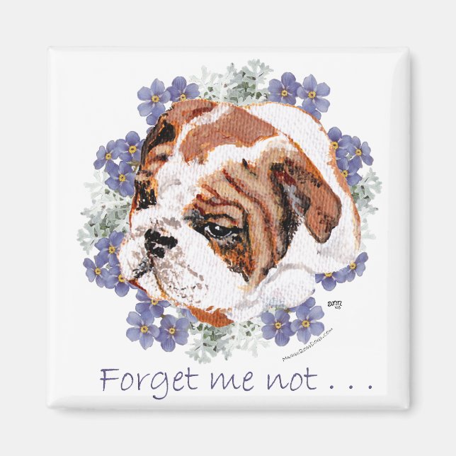 Engelsk Bulldogg Minnesmagnet Magnet (Framsidan)