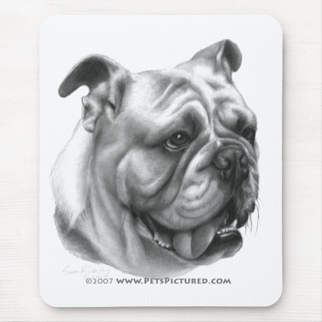 Engelsk bulldogg musmatta (Framsidan)