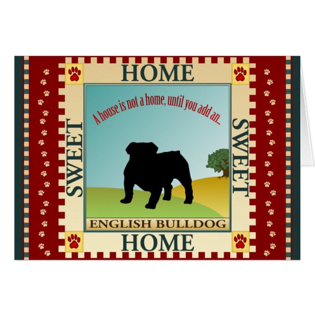 Engelsk bulldogg OBS kort (Framsidan Horizontal)