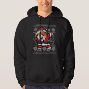 Engelsk bulldogg som baddar jul hoodie