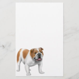 Engelsk bulldoggbrevpapper brevpapper