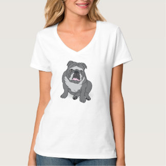 Engelsk bulldoggillustrationskjorta tee