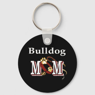 Engelsk bulldoggmamma Keychain Nyckelring