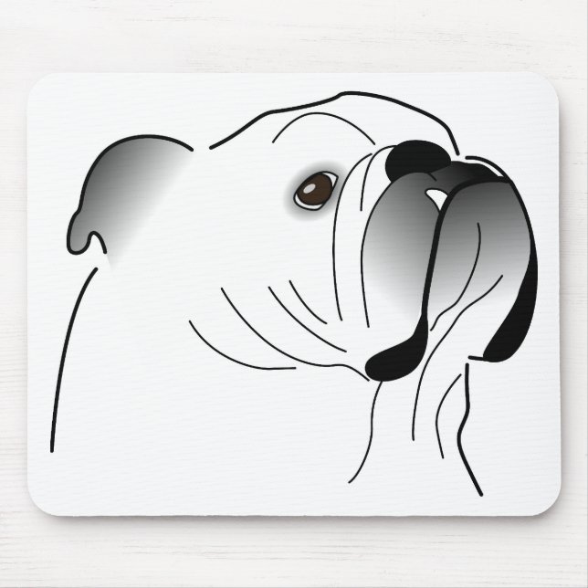 Engelsk bulldoggmousepad musmatta (Framsidan)