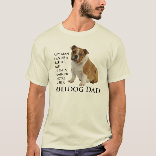 Engelsk bulldoggpappaT-tröja T-shirt (Framsida)