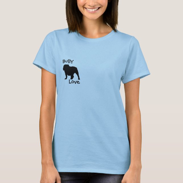 Engelsk bulldoggT-tröja för jättebra kärlek Tee Shirt (Framsida)