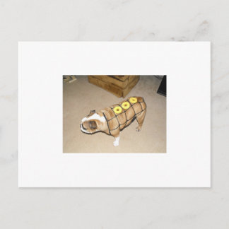 Engelsk bullhund som honungsbakad skinka vykort