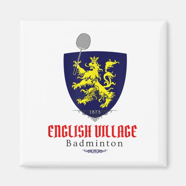 Engelsk By Badmintonlag Mountain Brook Alab Magnet (Framsidan)