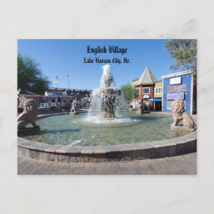 Engelsk by, Lake Havasu City, Az. Vykort