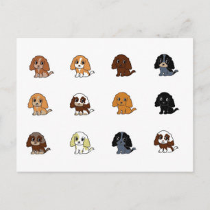 Engelsk cocker spaniel all färg-aktron vykort
