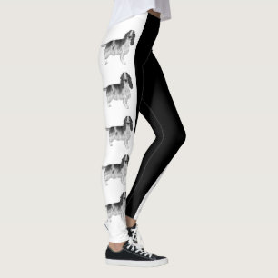 Engelsk Cocker Spaniel-design i svart och vitt Leggings