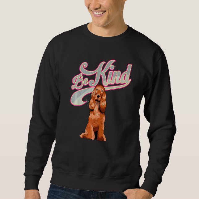 Engelsk Cocker Spaniel Hundras 29 Lång Ärmad Tröja (Framsida)