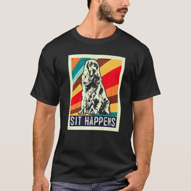 Engelsk Cocker Spaniel Hundras T Shirt (Framsida)