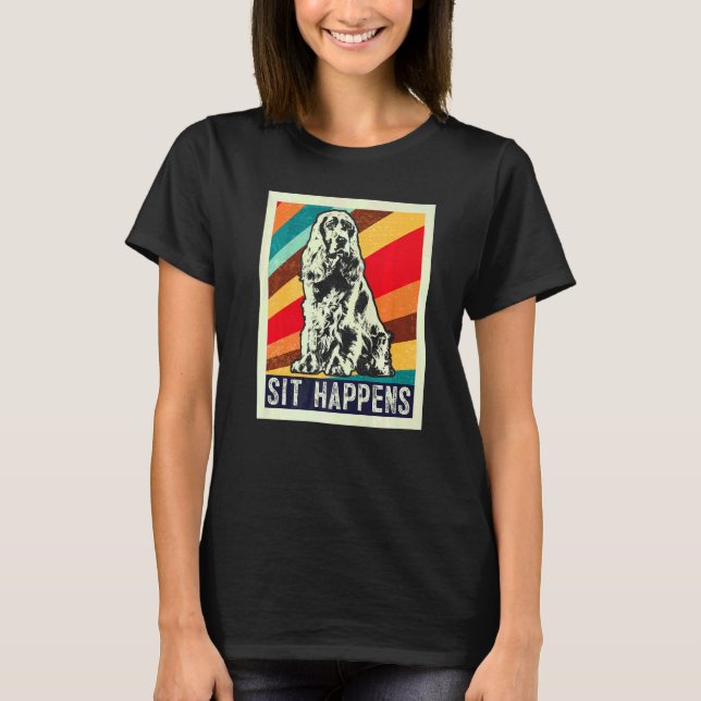 Engelsk Cocker Spaniel Hundras T Shirt (Framsida)