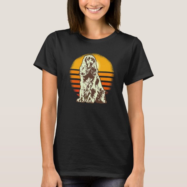 Engelsk Cocker Spaniel Hundras T Shirt (Framsida)