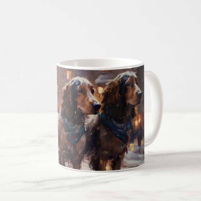 Engelsk Cocker Spaniel Julhögtid Kaffemugg (Framsida höger)